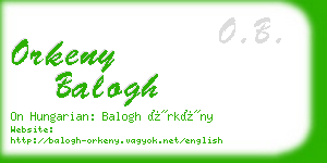 orkeny balogh business card